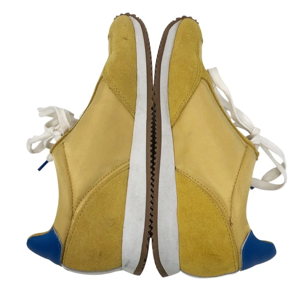 Birdies Roadrunner Sneakers in Citron Size 6.5 Yellow Blue Suede Athletic‎